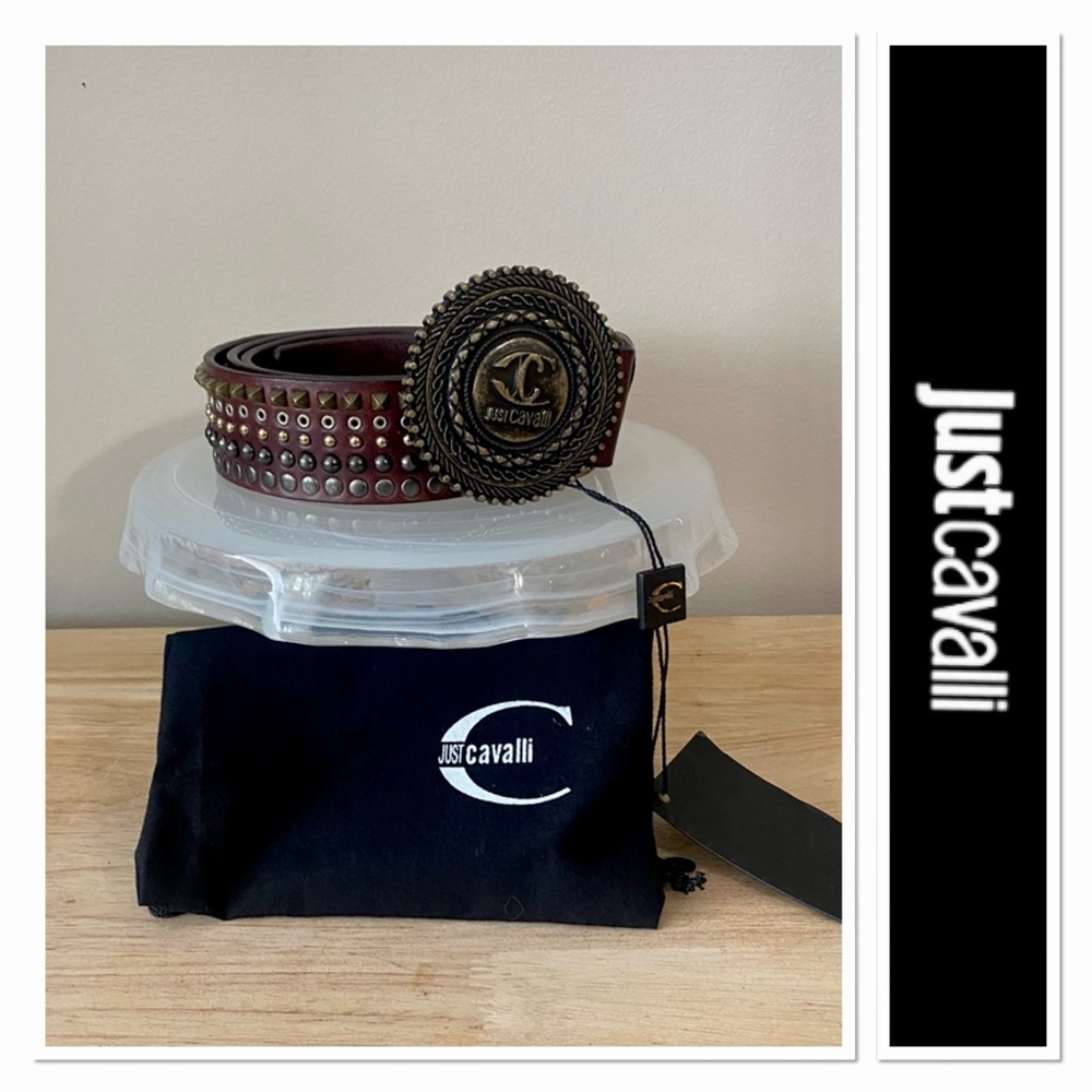 🔹JUST CAVALLI🔹NEW WITH TAG • GENUINE LEATHER